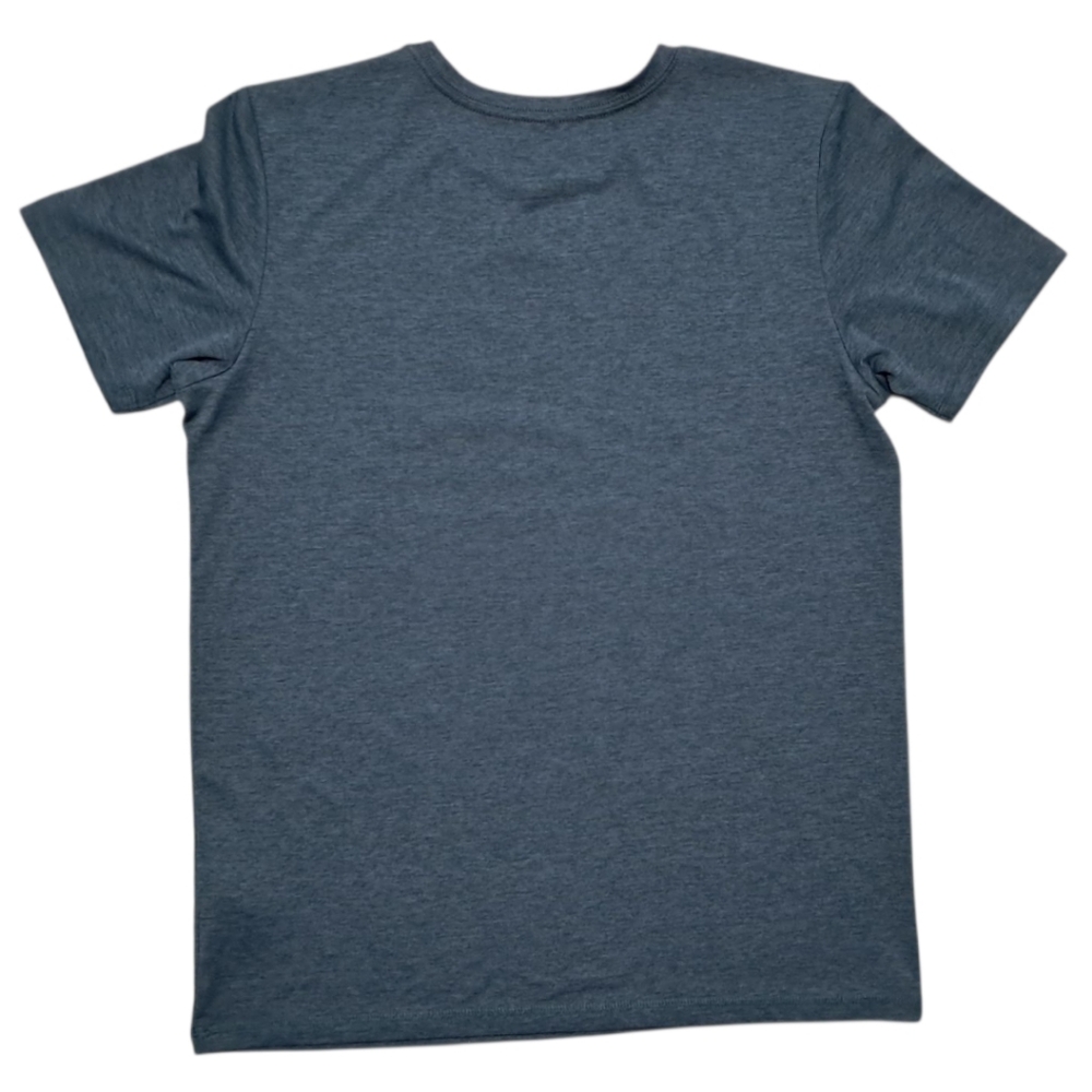 Adidas Womens Graphic Tee Charcoal Gray Heathered Short Sleeve Logo T-Shirt - Picture 2 of 2